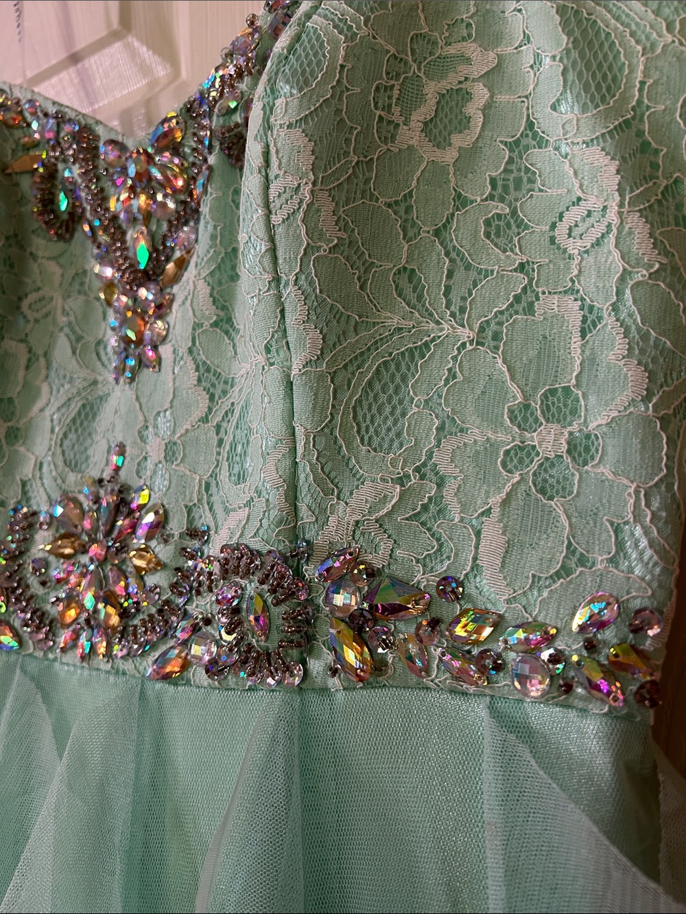Masquerade Rhinestone & Ruffle Gown - Picture 5 of 12